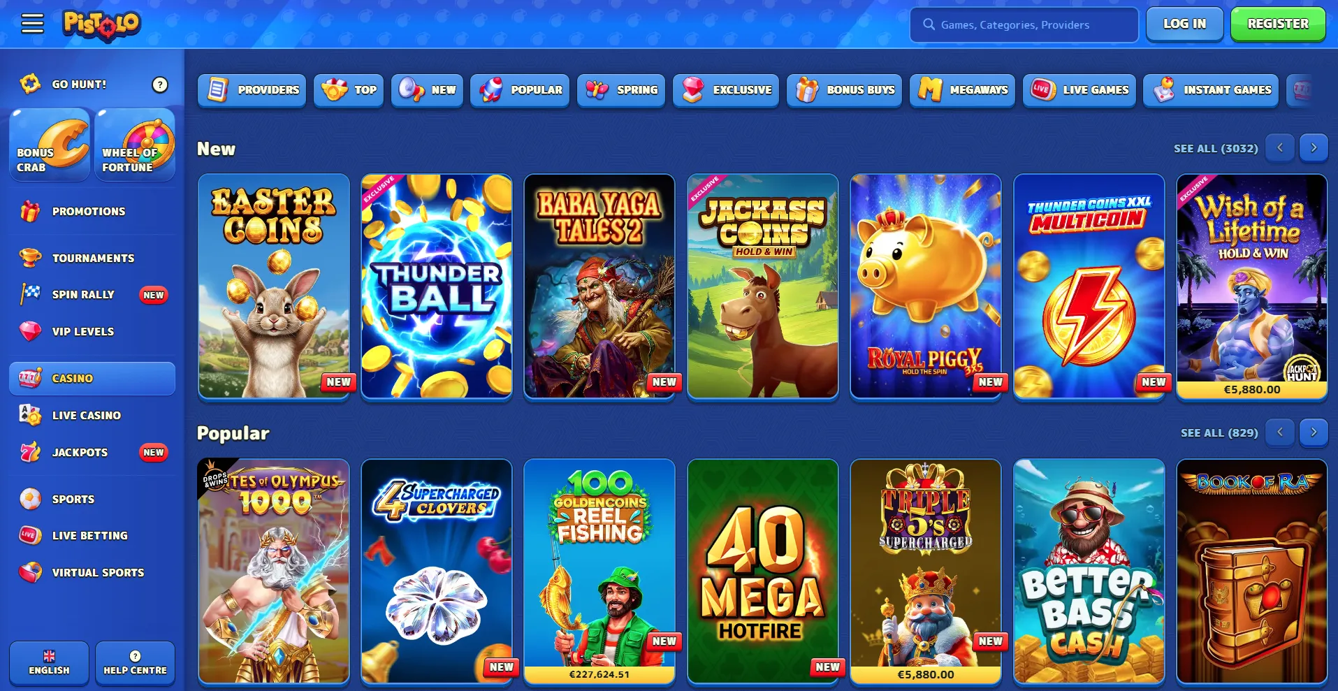 Top games available at no KYC casinos for UK players
